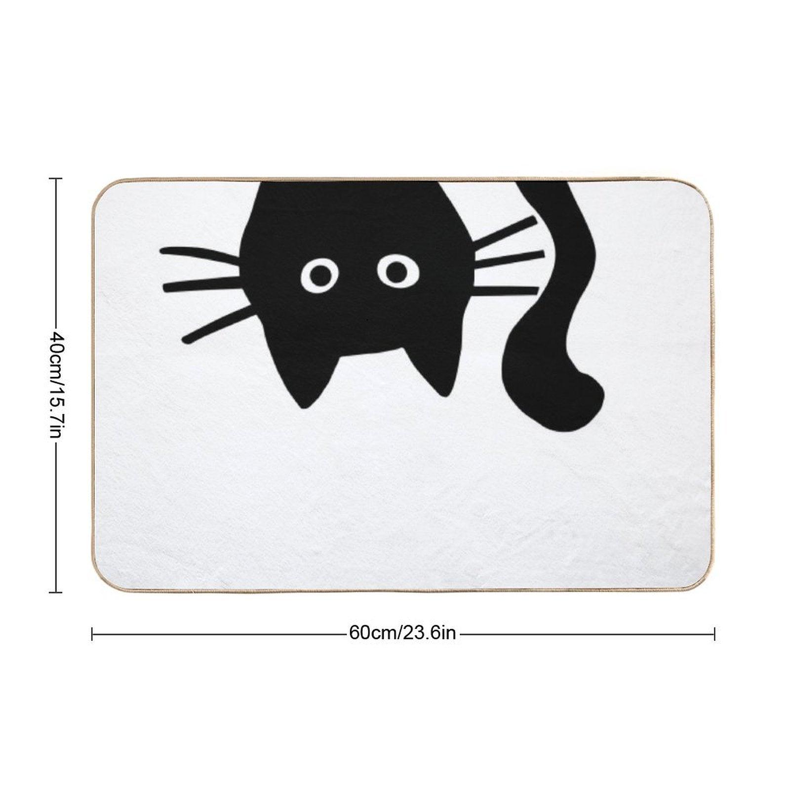 Funny Black Cat Bath Mat