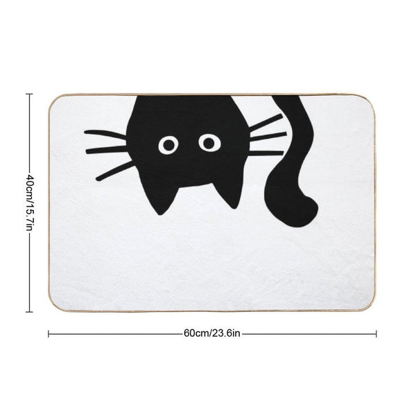Funny Black Cat Bath Mat