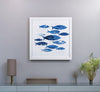 Marble Blue School of Fish 1 Wall Art