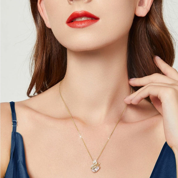 swan necklace women's light luxury high-end temperament collarbone chain TikTok same fashion versatile accessories