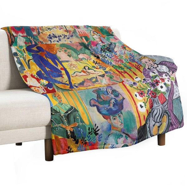 Matisse Collage Multi-functional Throw Blanket