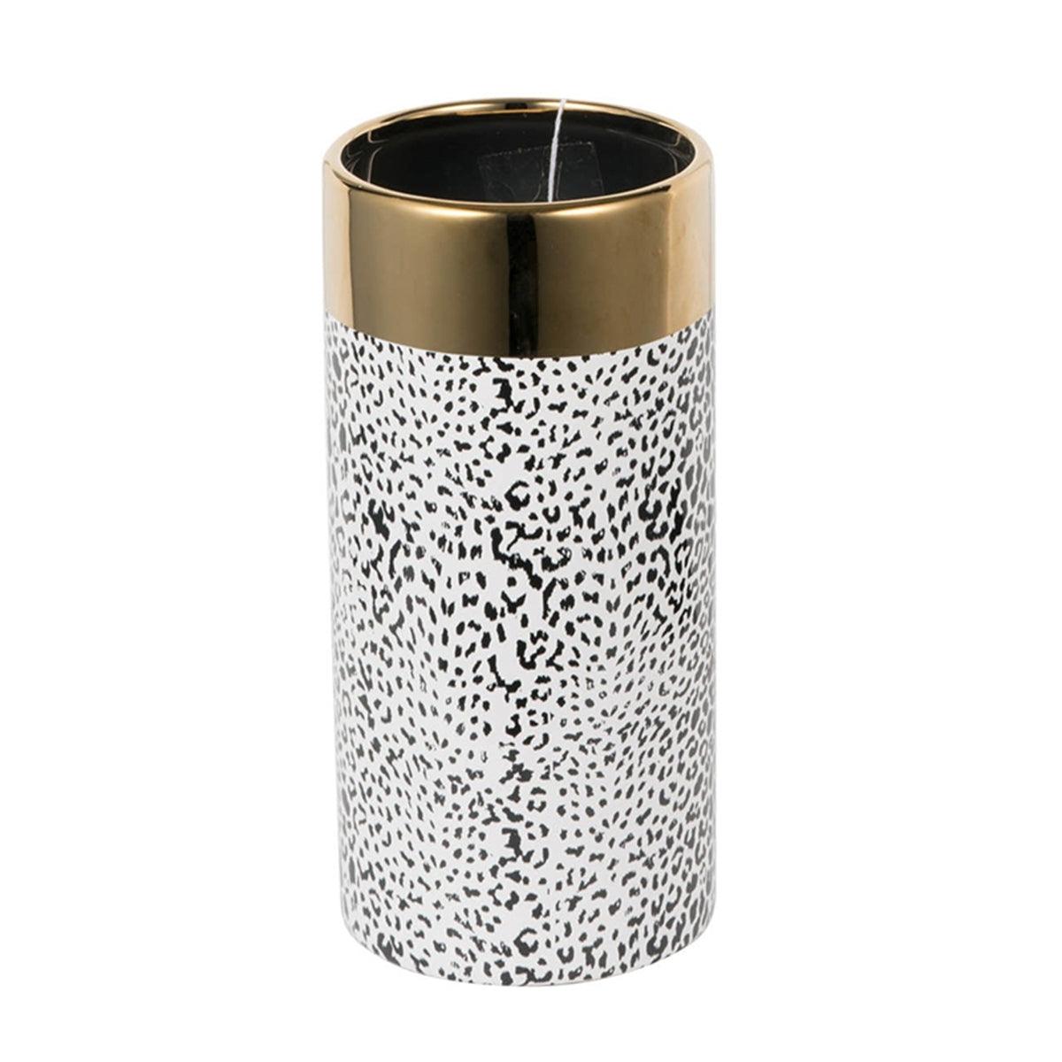 Matte Black& Gold Ceramic Vase