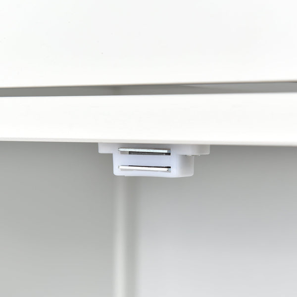 Kitchen Island Cart with Solid Wood Top and Locking Wheels 54.3 Inch Width  (White) V.I.P Digital Presence