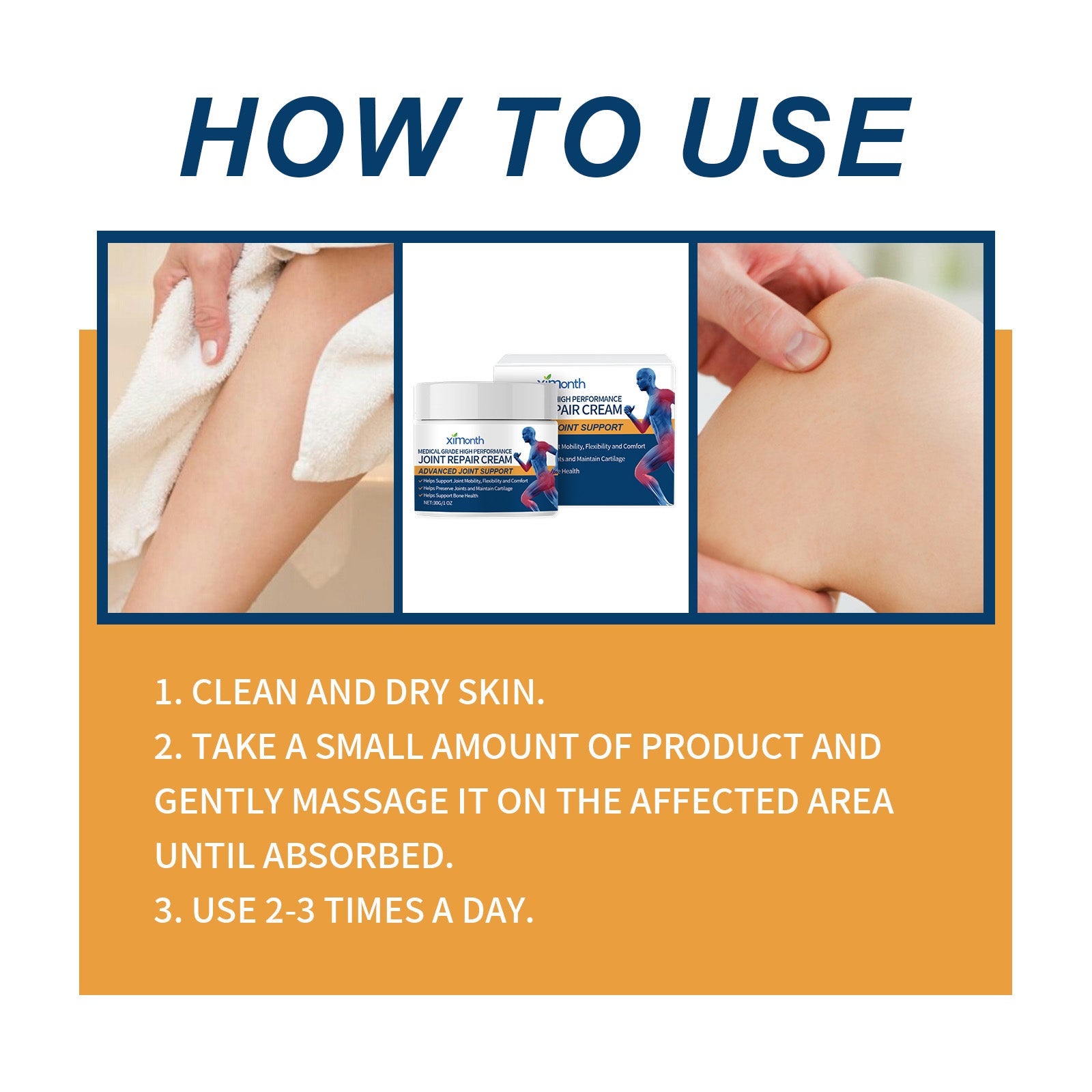 Medical Grade High Performance Joint Repair Cream, Relieve Wrist Knee Lumbar Shoulder And Neck Joint Pain Care Cream