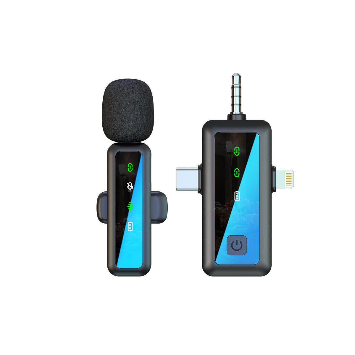 Wireless Lapel Microphone for Outdoor Computer Live Streaming Noise Reduction Universal Small Microphone