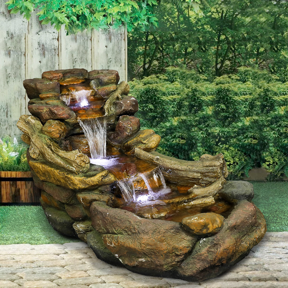 Resin Driftwood Creek Horizontal Outdoor Fountain 39 in