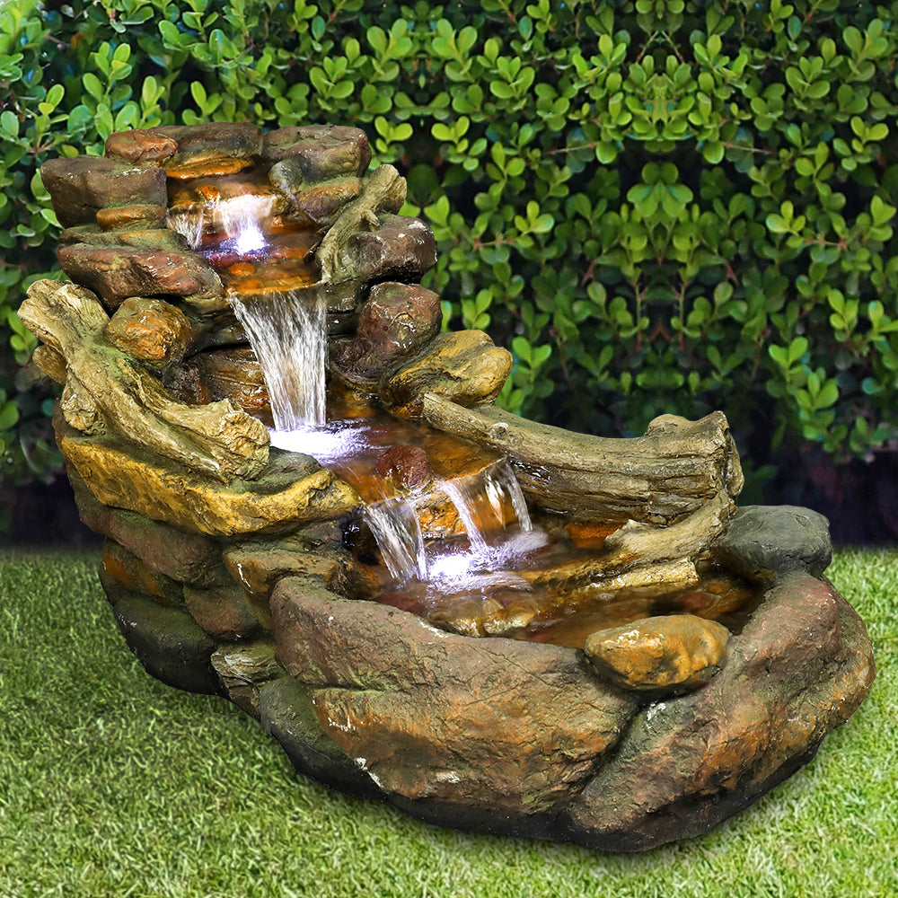 Resin Driftwood Creek Horizontal Outdoor Fountain 39 in