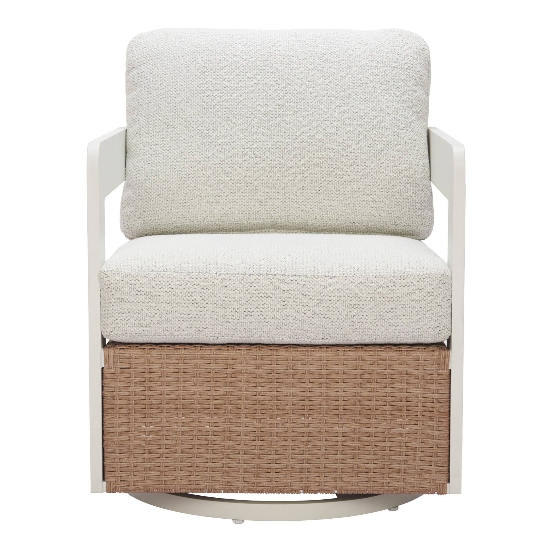 Gelo Swivel Chair White & Brown