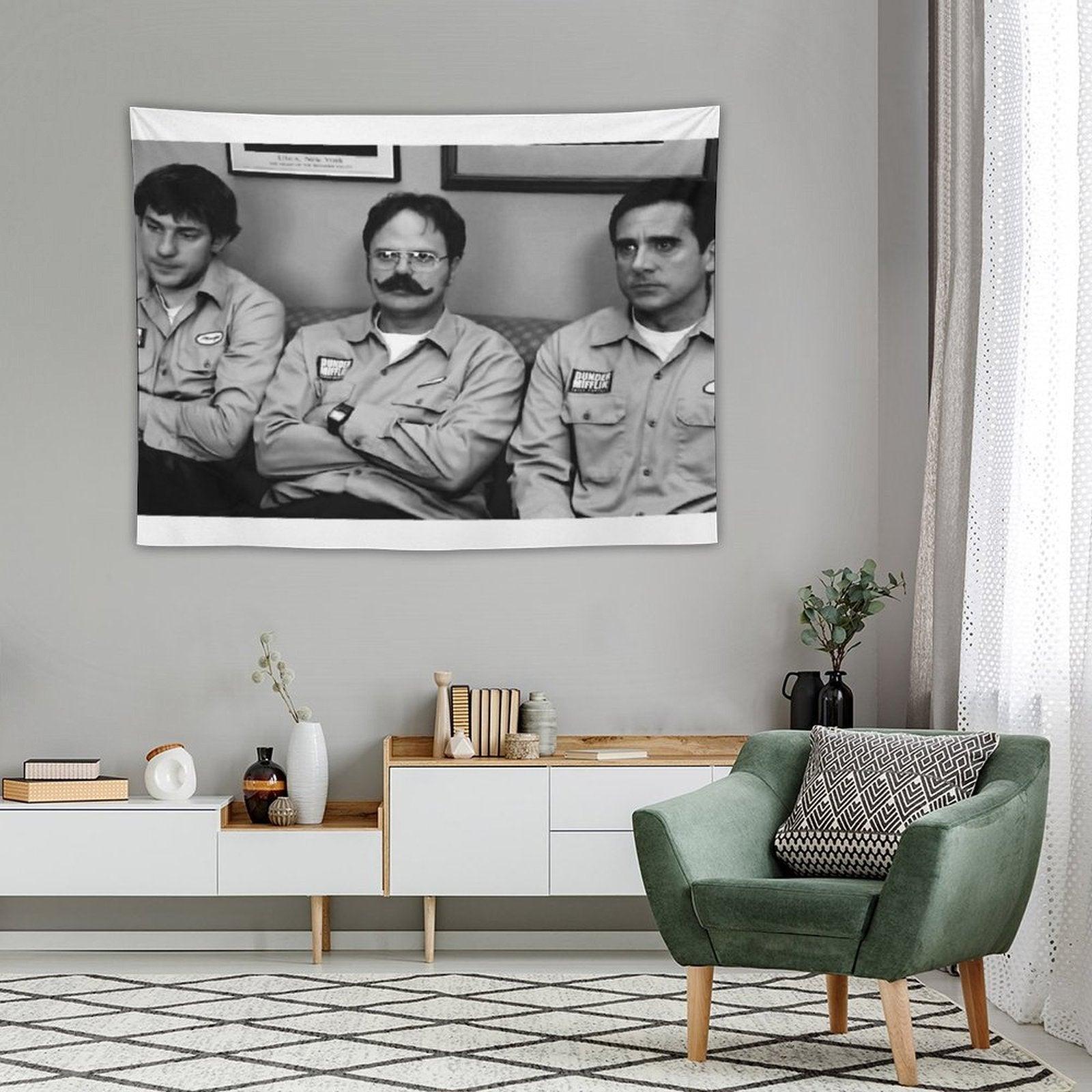 Jim, Dwight And Michael at Utica Tapestry