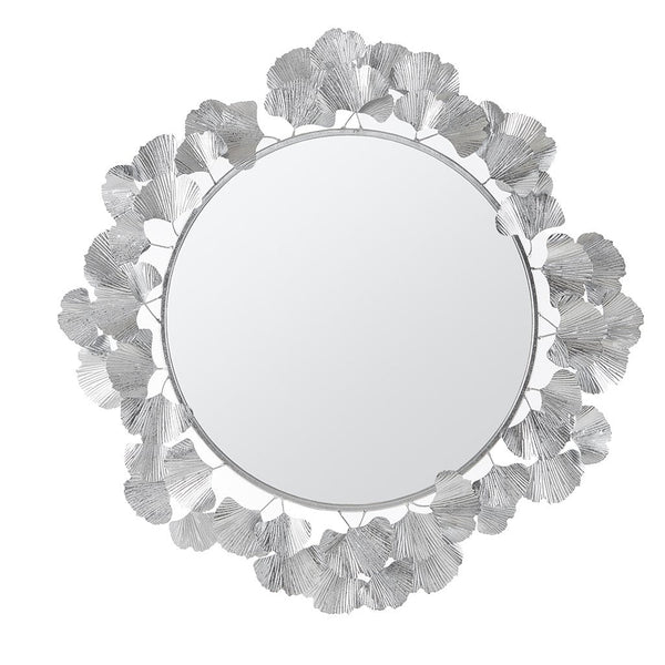 Eden Gingko Leaf Round Wall Mirror 30.5” Martha Stewart