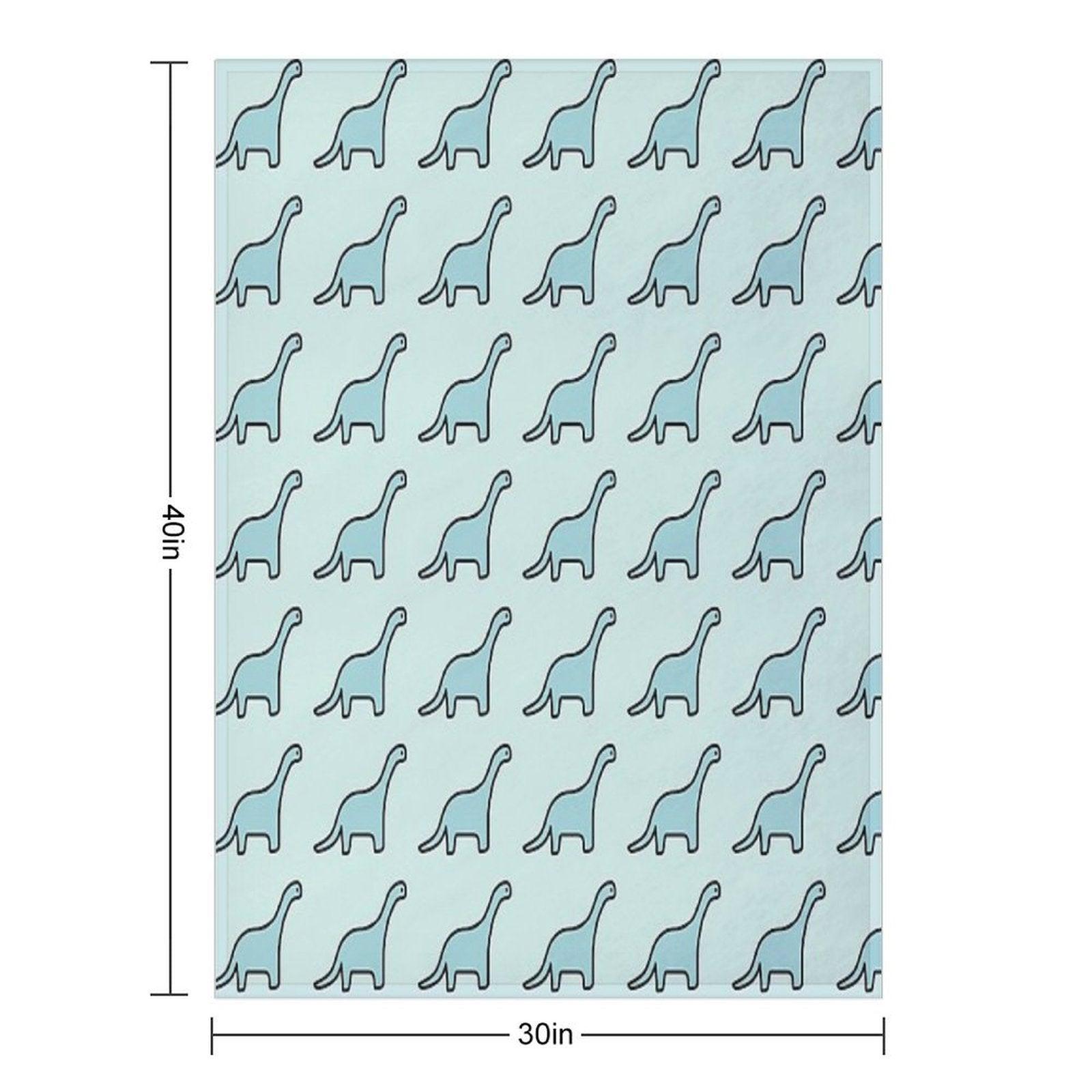 Brontosaurus Apatosaurus Brachiosaurus Blue Dinosaur Throw Blanket