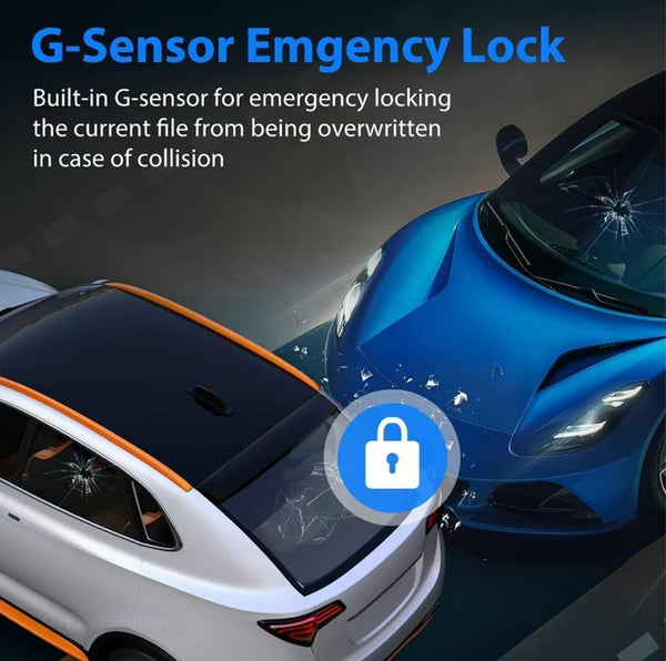 3-Camera Dash Cam – Front, Rear & Inside Car Recorder with WiFi & Night Vision