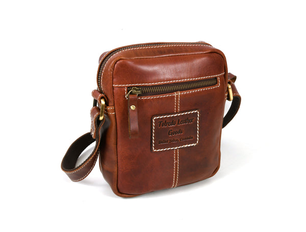 Leather Flight Crossbody Bag