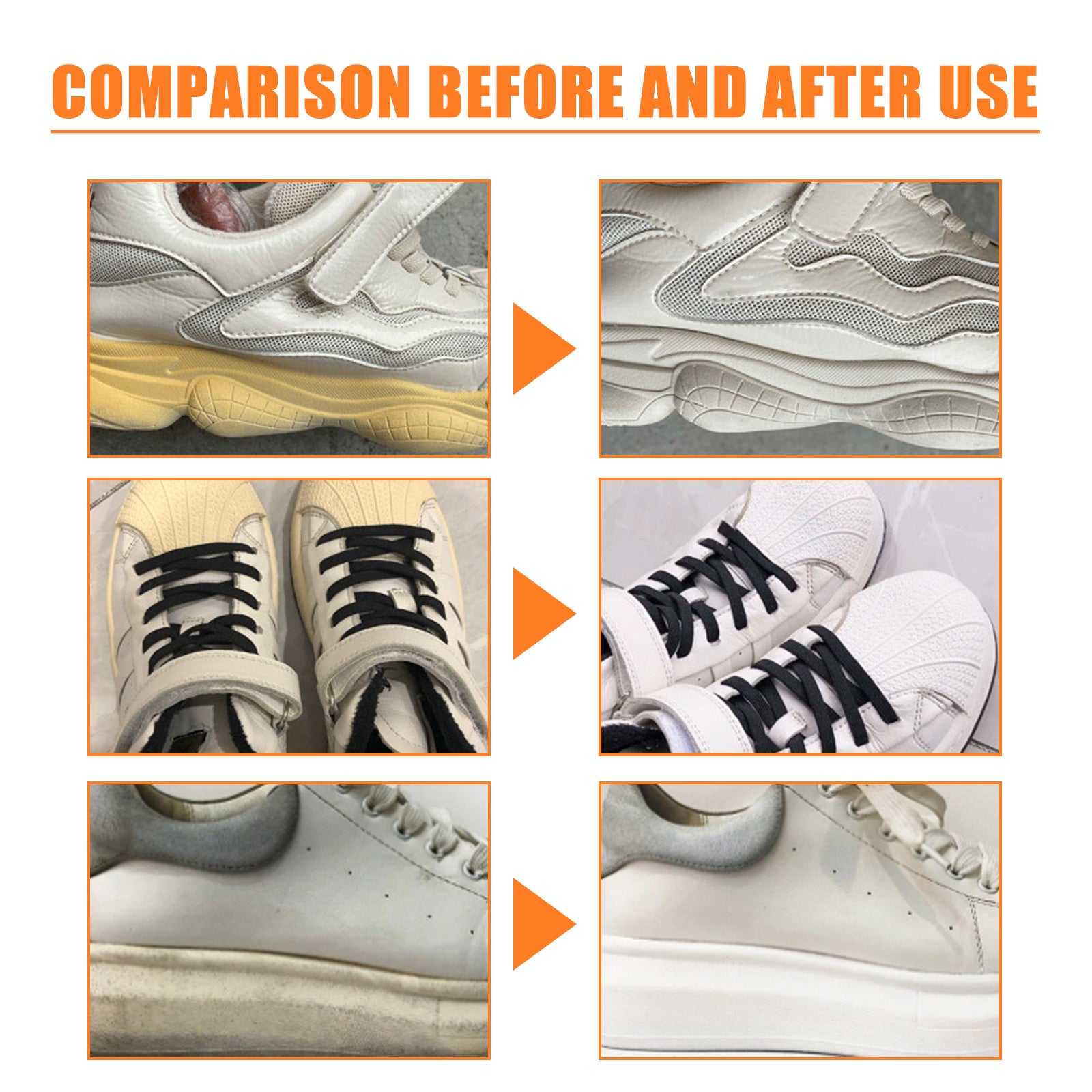Little White Shoe Cleaner, Small White Shoes Sneakers Clean Upper Dirt Yellow Edge Brightening White Cleaning Lotion