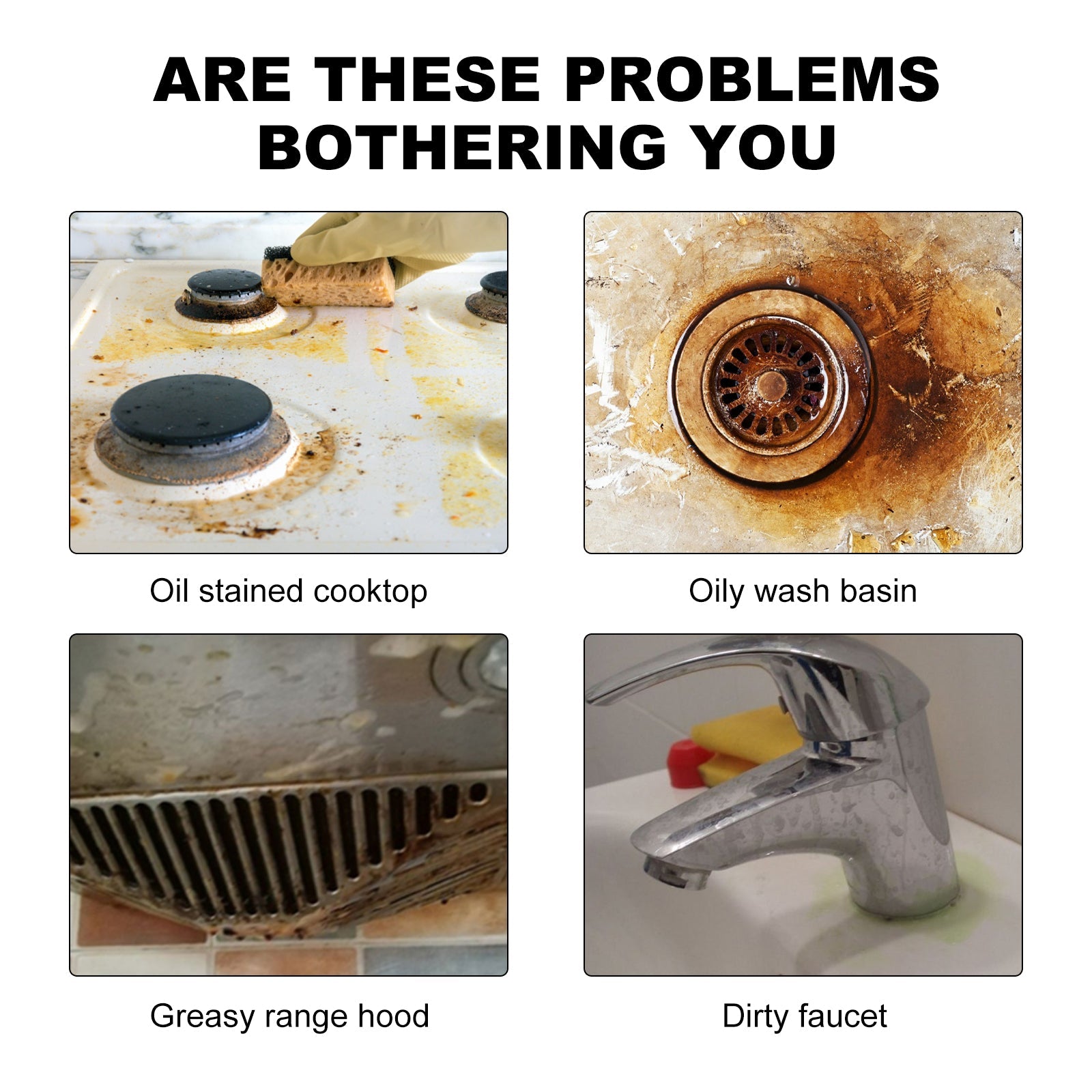 JAKEHOE Protective Kitchen Cleaner, Multi-Purpose Kitchen Stove Hood Heavy Oil Cleaning Dirt