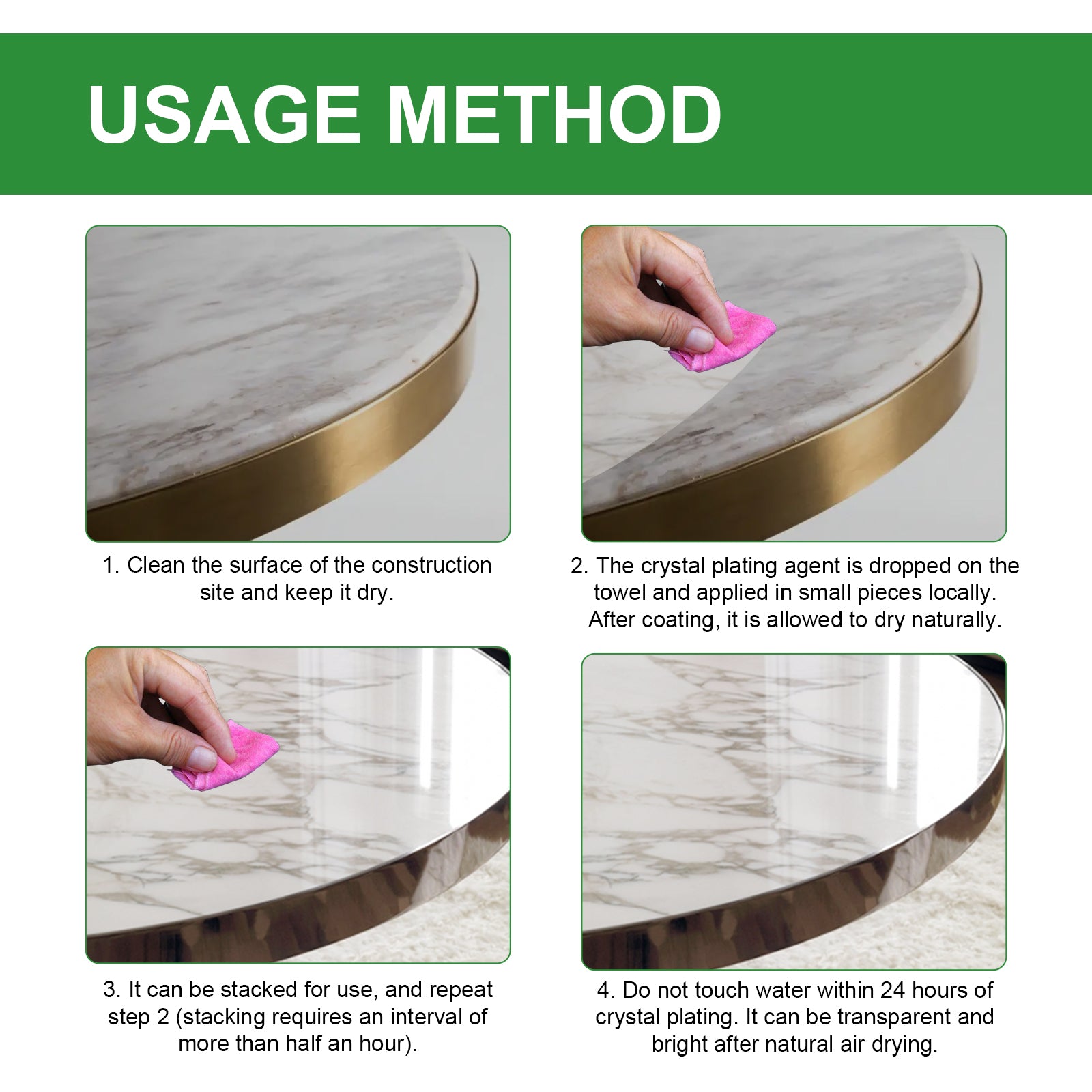 Stone Crystal Plating Agent, Marble Polishing Nano Crystalline Liquid Tile Scratches Repair Brightening Reduction