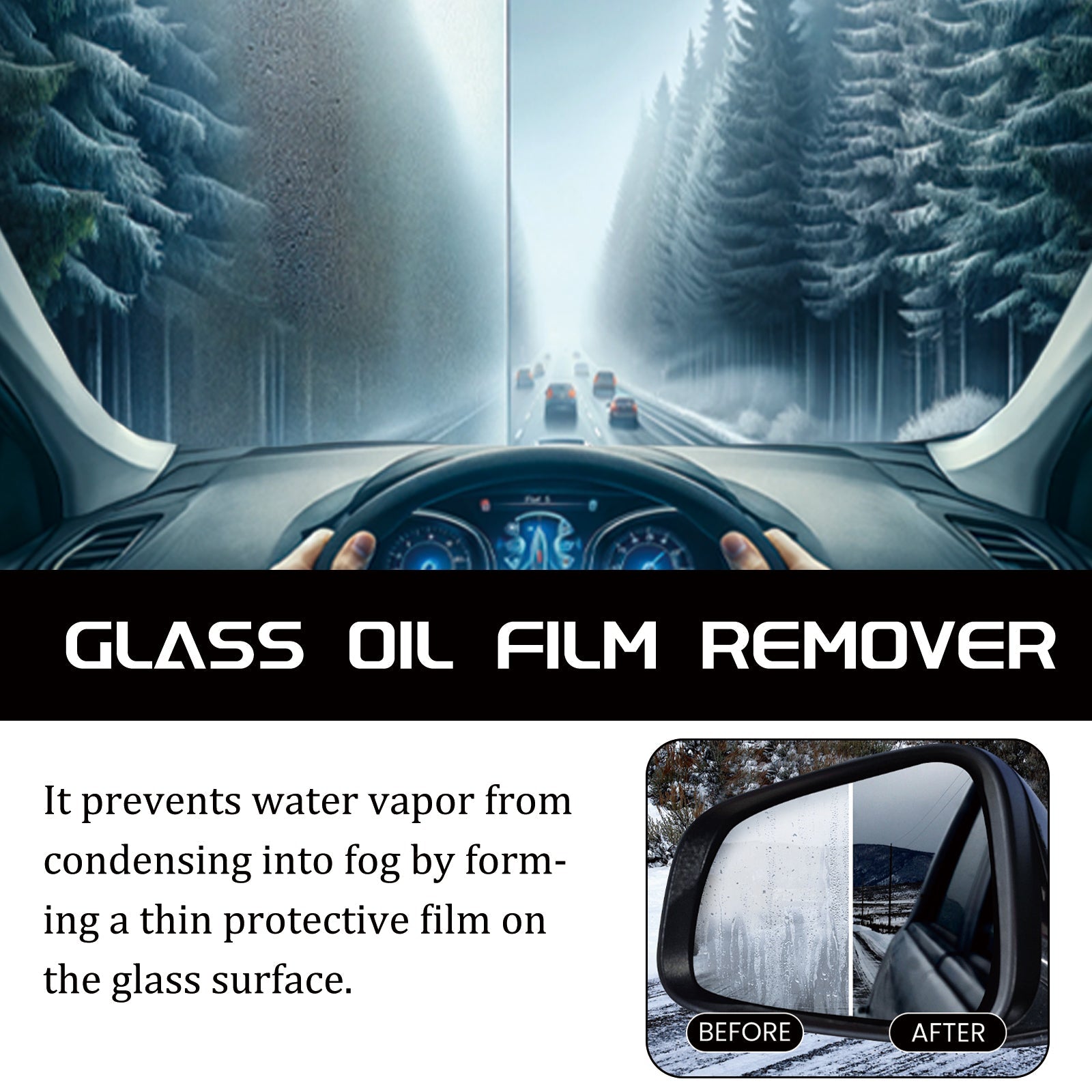 Automotive Anti-Fogging Agent Automotive Glass Cleaning, Anti-Rain, Anti-Fog, Cleaning And Hydrophobic Multi-Purpose Spray