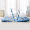 New baby folding mosquito net without installation bottomless Mongolian yurt mosquito net foldable baby mosquito net - Blue