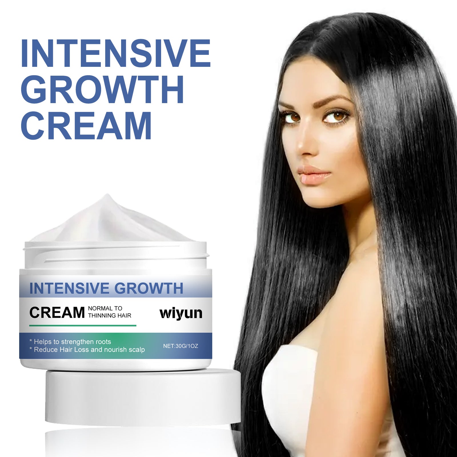Intensive Growth Cream, Scalp Massage Repair Nourish Hair Root Thick Soft Hair Fluffy Hair Care Cream