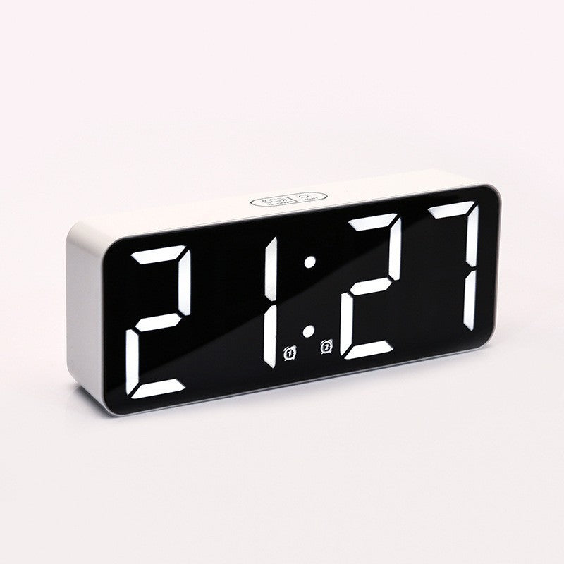 Simple Style LED Electronic Alarm Clock Battery and Plug-in Dual-use Timepiece Yida Time