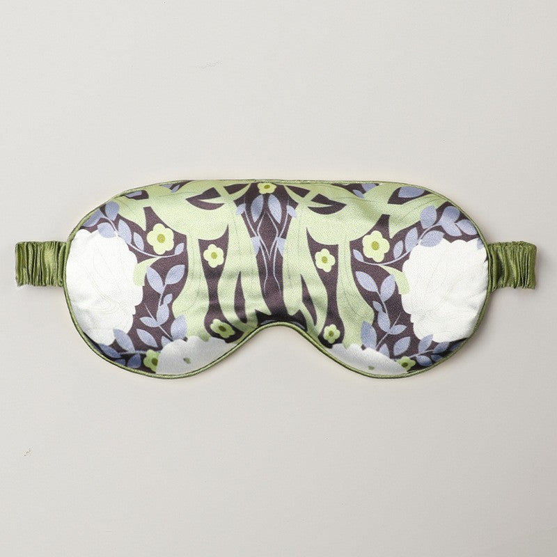 Double-Sided Imitation Silk Eye Mask Satin Silk Eye Protection Blackout Sleep Mulberry Silk Eye Mask Printed Spot Wholesale