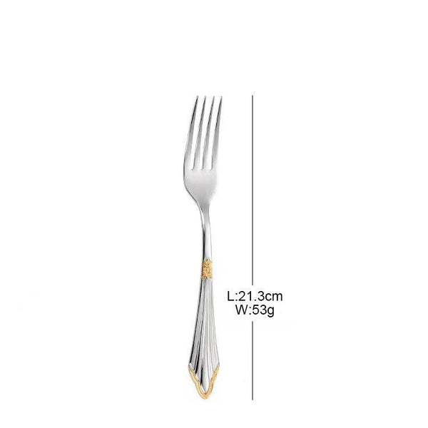304 stainless steel knife, fork, spoon, hotel Western tableware, steak knife, fork, dessert spoon, fork, 4 piece  set