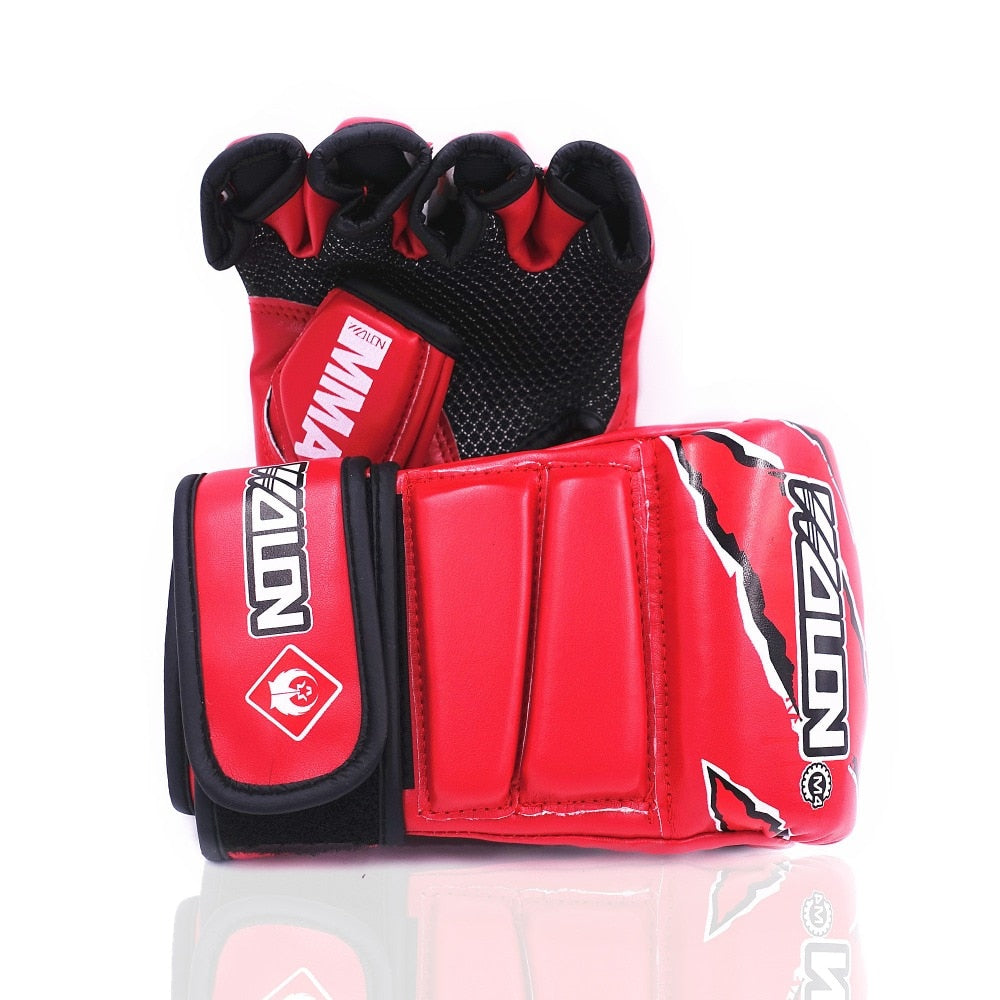 MMA Boxing Gloves Sanda Muay Thai Kick Boxing Mitts Breathable PU Mateial Sparring Grappling Fight Punch Mitts Boxing Equipment