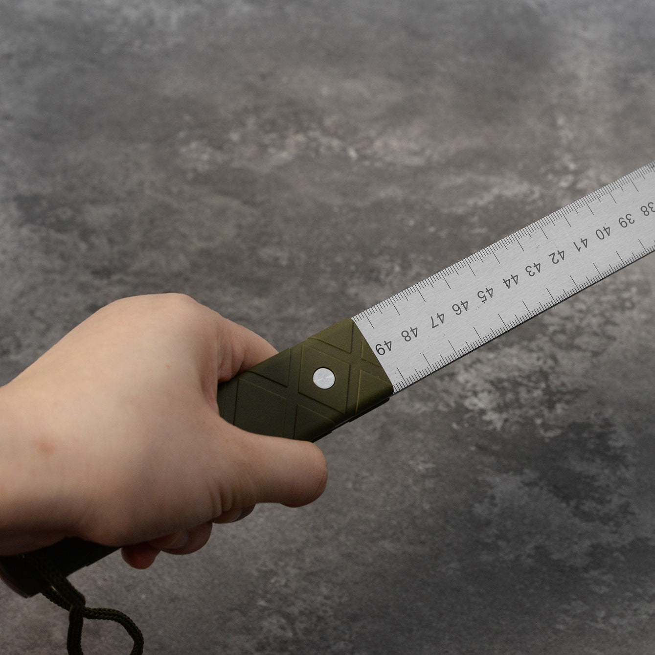 20 - Inch Dual - Scale Stainless Steel Ruler, thickened quenched steel, with random lanyard, great for drawing & measuring.