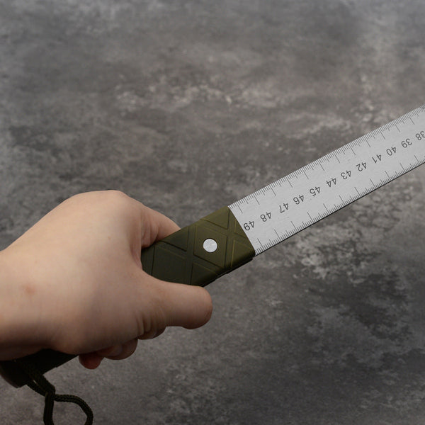 20 - Inch Dual - Scale Stainless Steel Ruler, thickened quenched steel, with random lanyard, great for drawing & measuring.
