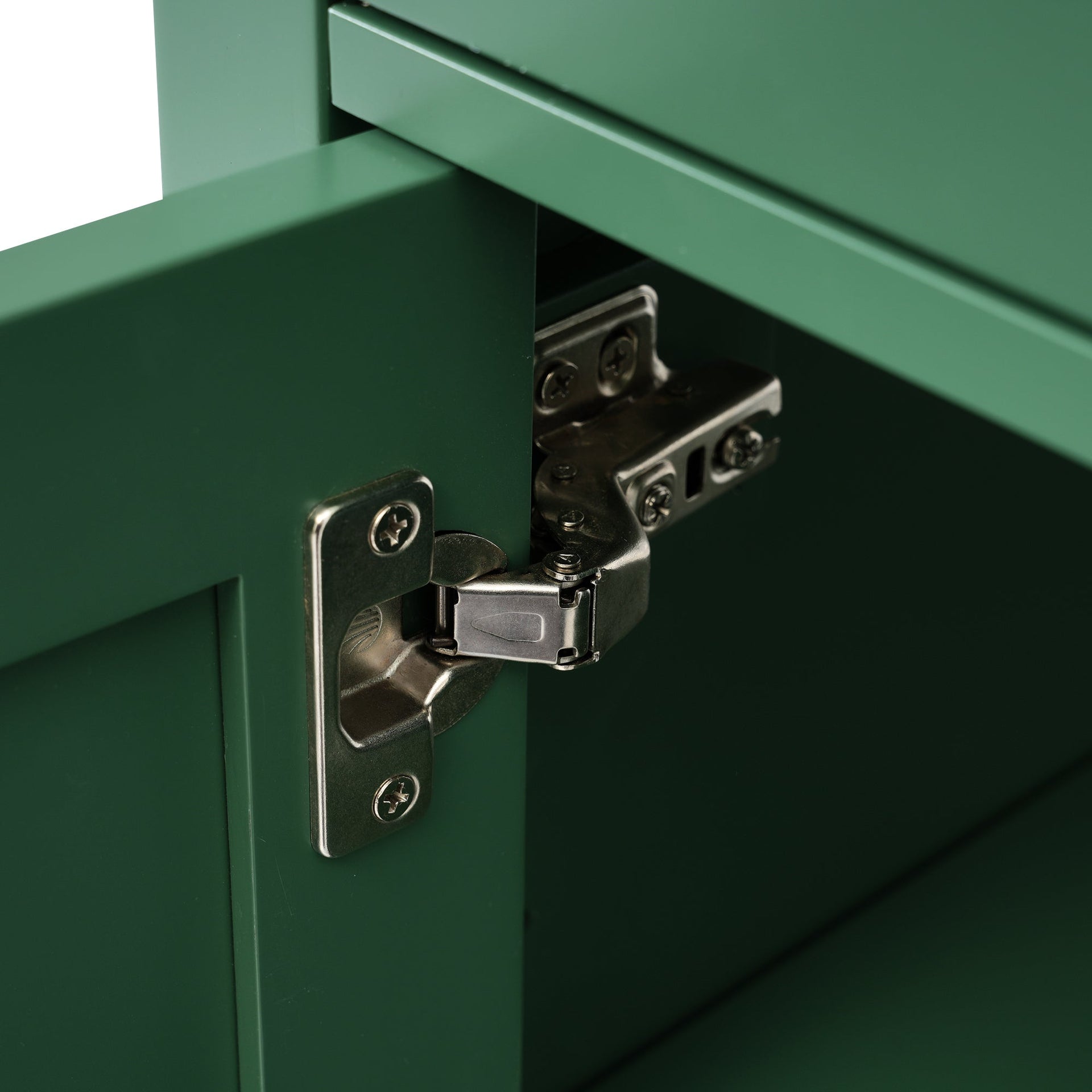 30-Inch Green Bathroom Vanity with Ceramic Sink and Ample Storage - Ideal Choice for Small Bathrooms