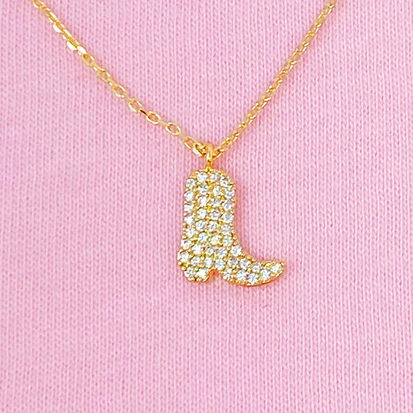 Glam Cow Girl Boot Necklace - Gifts for You 'n Me