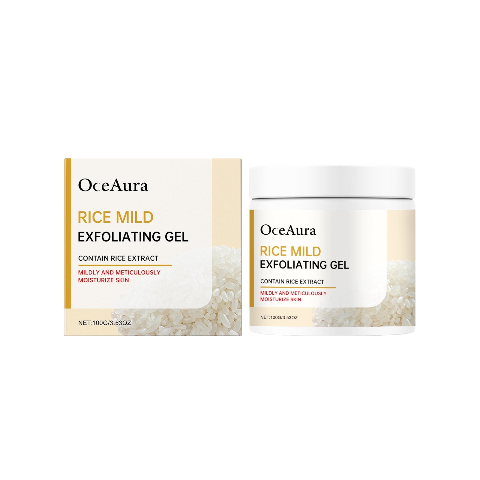 Oceaura Rice Face Cleansing Gel Tender Skin Gel Face Cleansing Body Care Gentle Tender Muscles