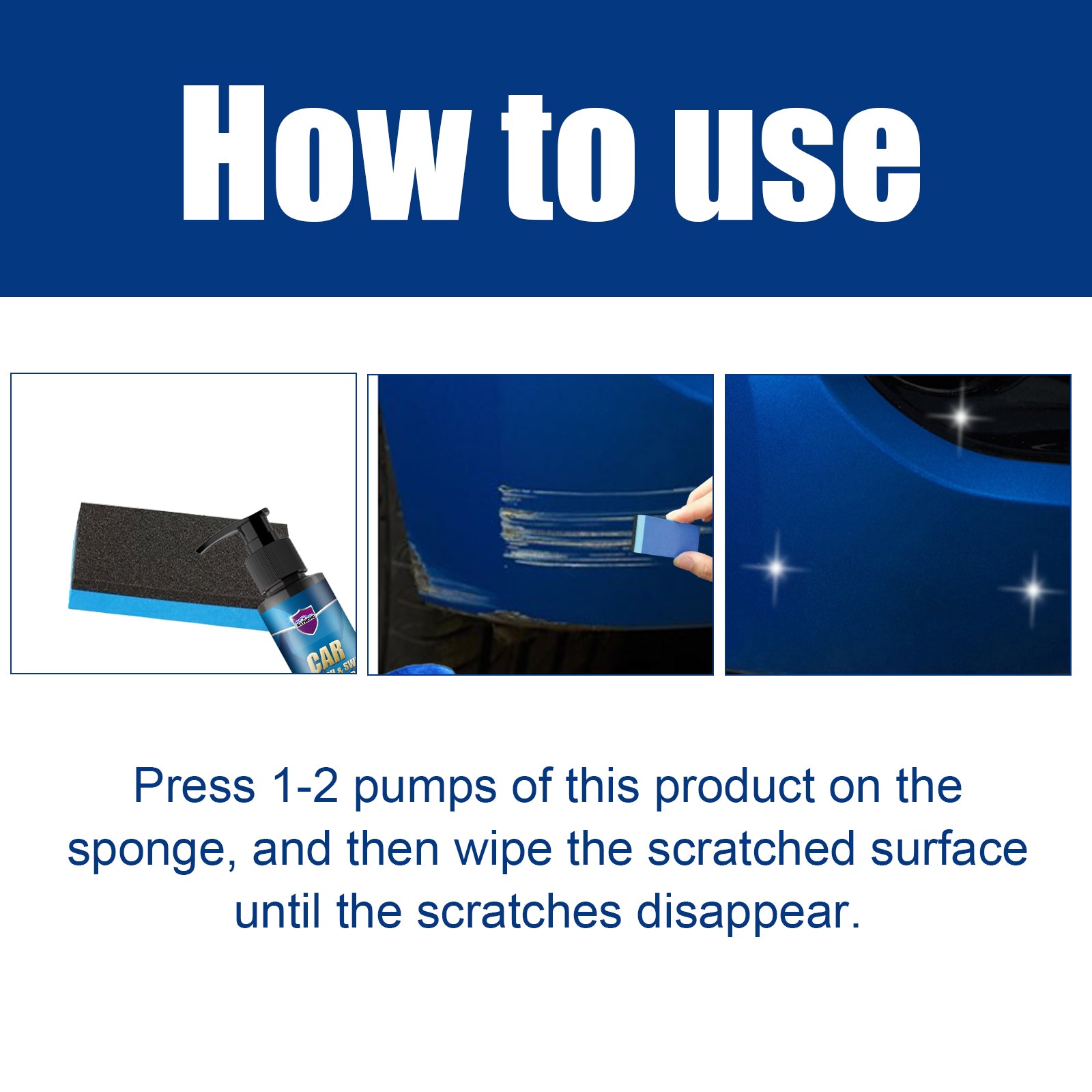 Car Scratch & Swirl Remover, Car Polishing Scratch Repair Paint Curing Renovation Touch-Up Detailer