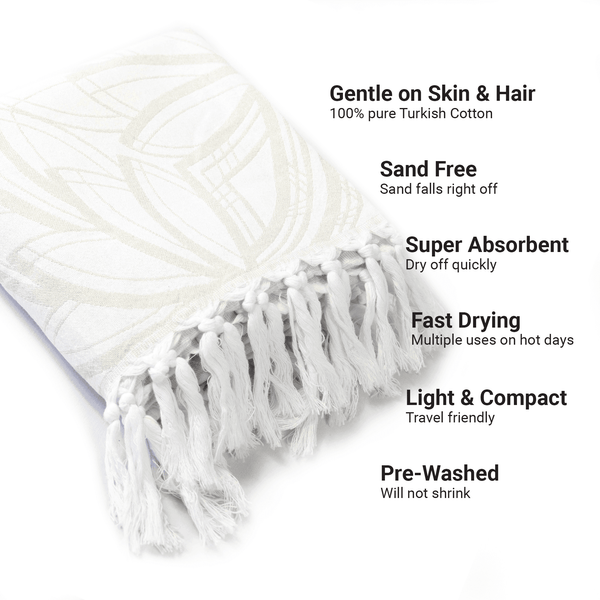 Turkish Towel | Body Towel | Oat + White