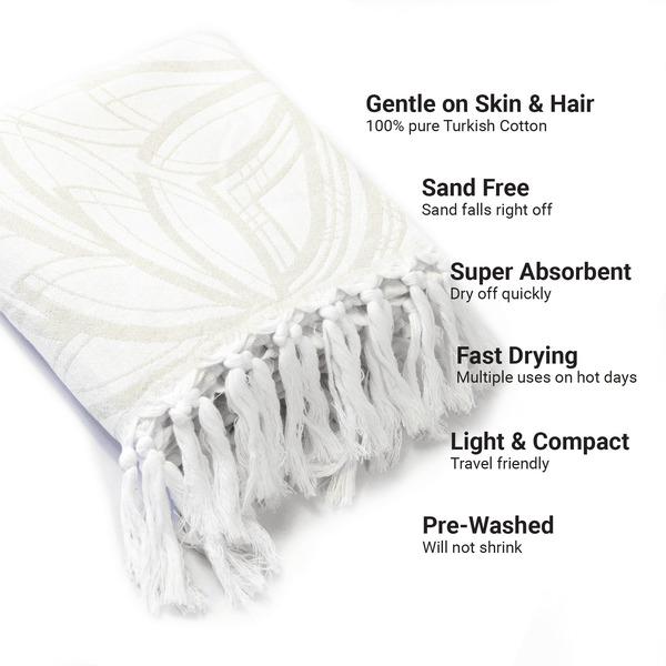 Turkish Towel | Single Set | Oat + White