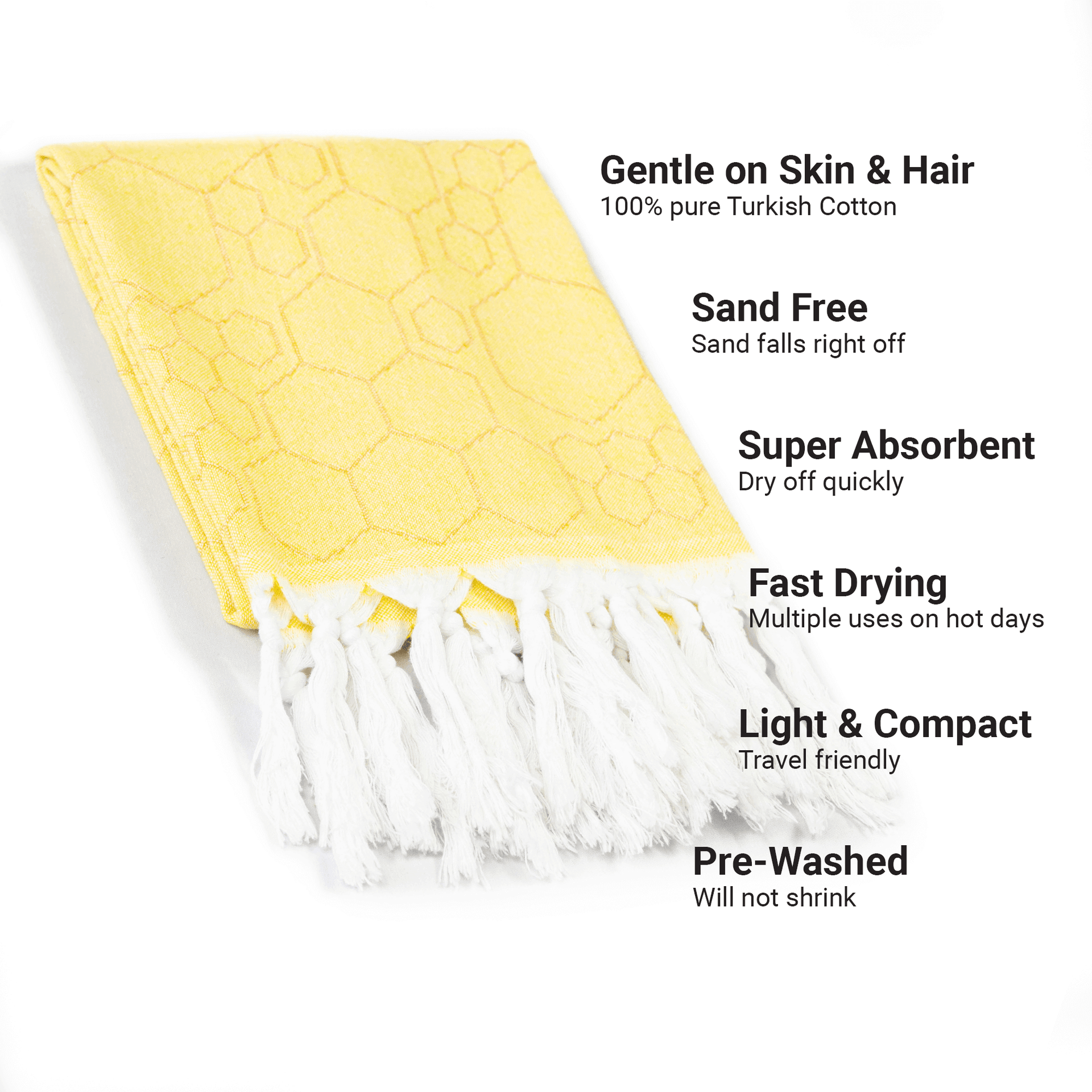 Turkish Towel | Hand Towel | Yellow + Orange