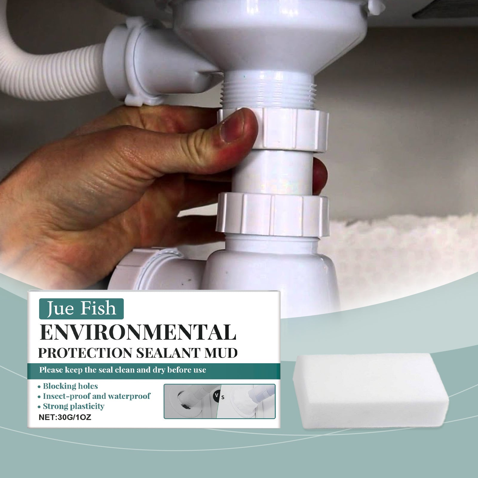 Sealing Cement, Anti-Seepage Hardening Reinforced Waterproof High Viscosity Hole Crevice Wear-Resistant Filling Clay