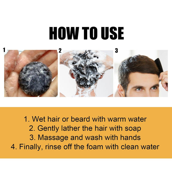 Black Soap, Black Dense Hair Care Clean Scalp Supple And Strong Shampoo Soap