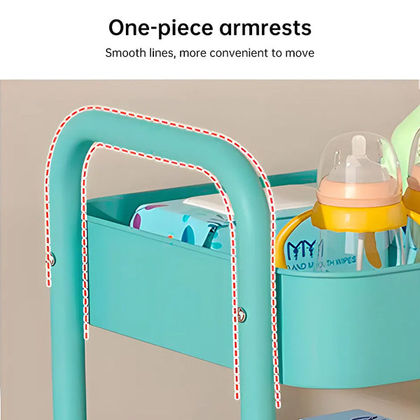 3 - tier rolling metal utility cart with wheels. Multifunctional, for kitchen, etc. Model: FRUTA - 001 1690 2090