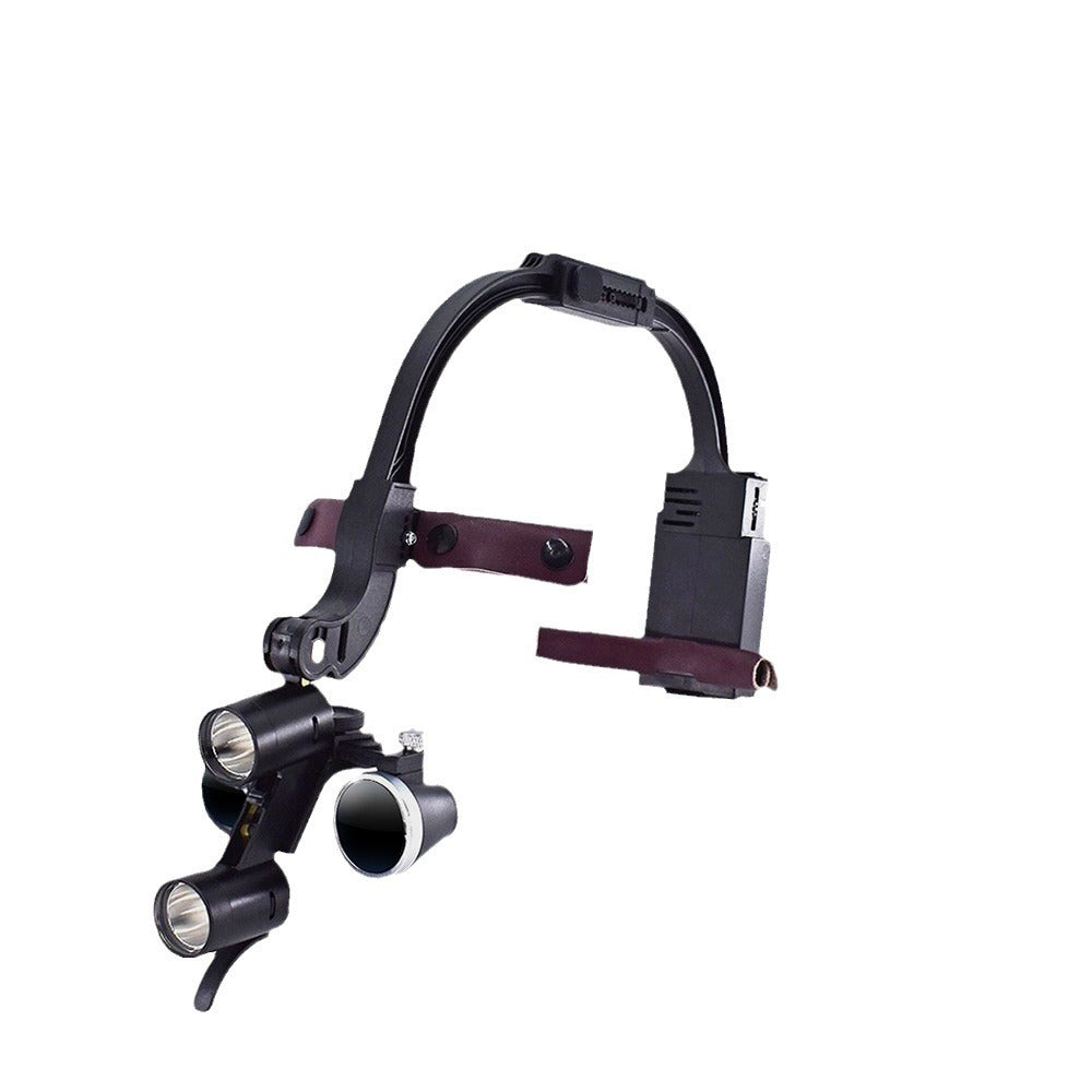 Dental oral head mounted magnifier with headlight HD orthopedic ENT optical instrument magnifying lens light