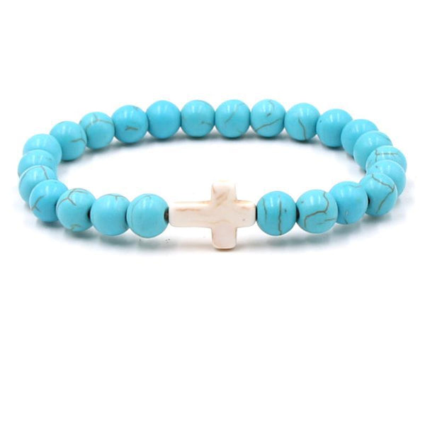 Fashion bead jewelry cross bracelet