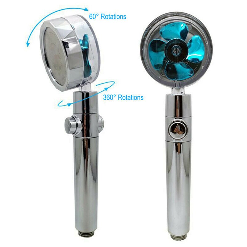 Onder Druk Douchekop Shower Nozzle Water-saving Flow 360 Rotating High-pressure Nozzle With Small Fan