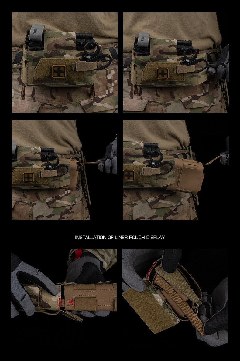 Compact Trauma Bag V3 GEN3 Style Agilit MD2 IFAK Tactical Medical First Aid Bag for Hunting Vest Plate Carrier Belt