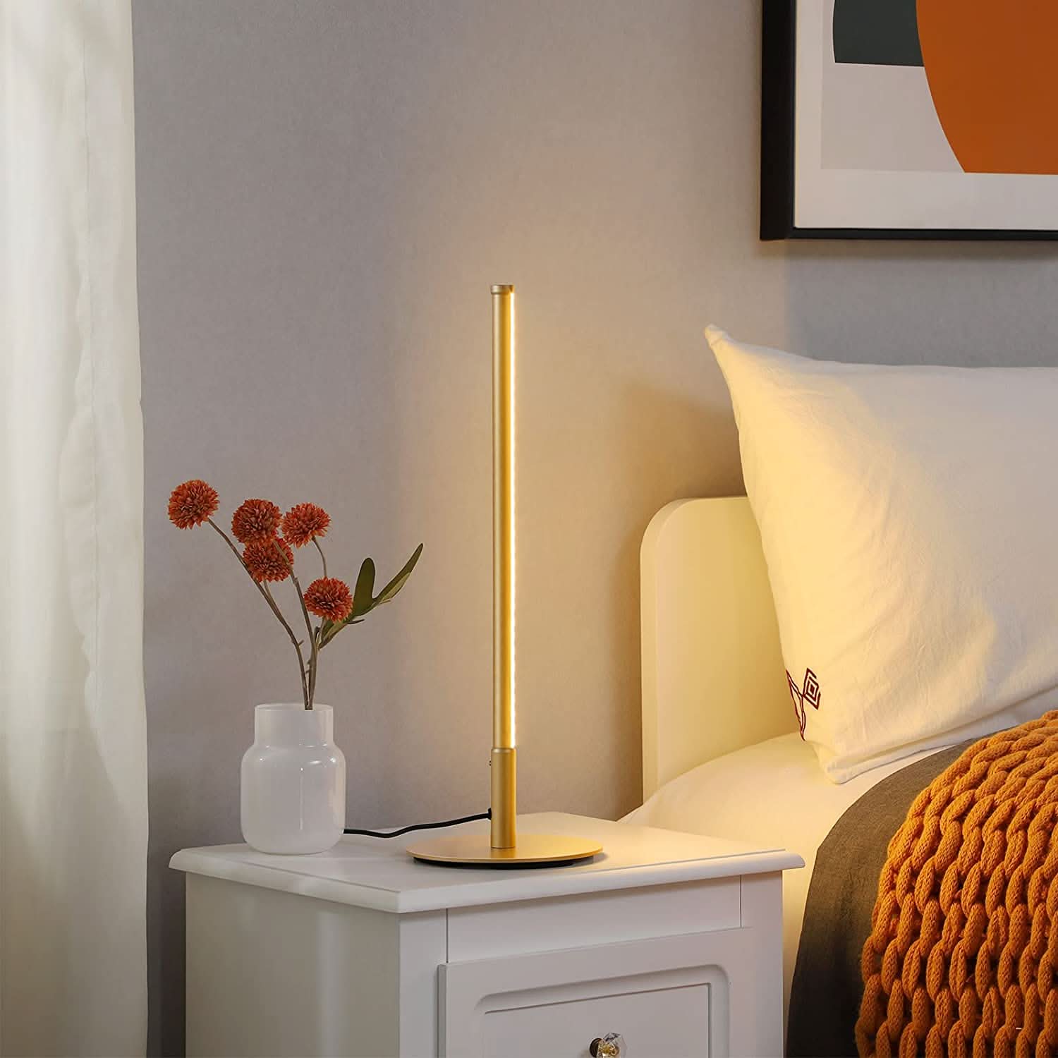 Golden Table Lamp Iluminating