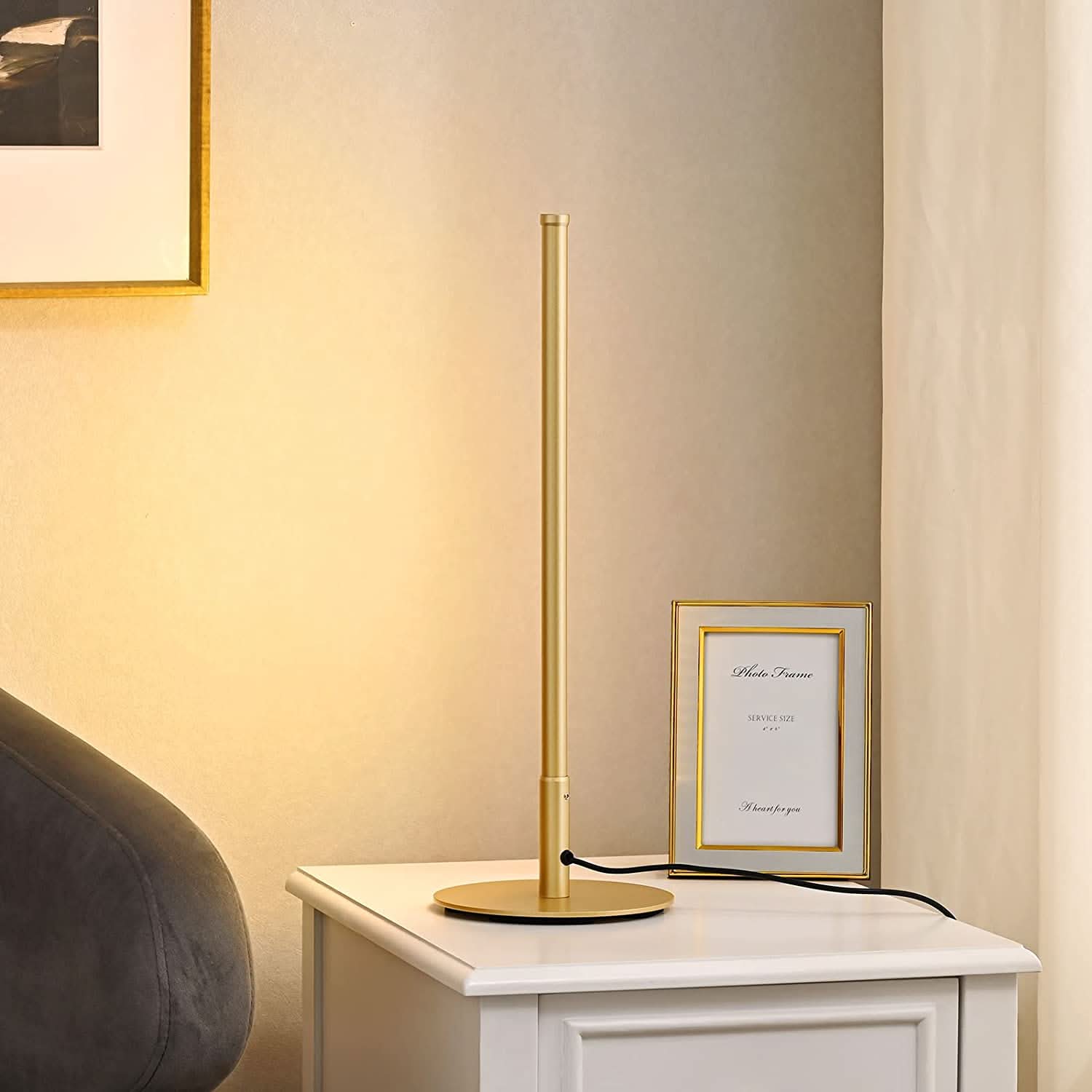 Golden Table Lamp Iluminating