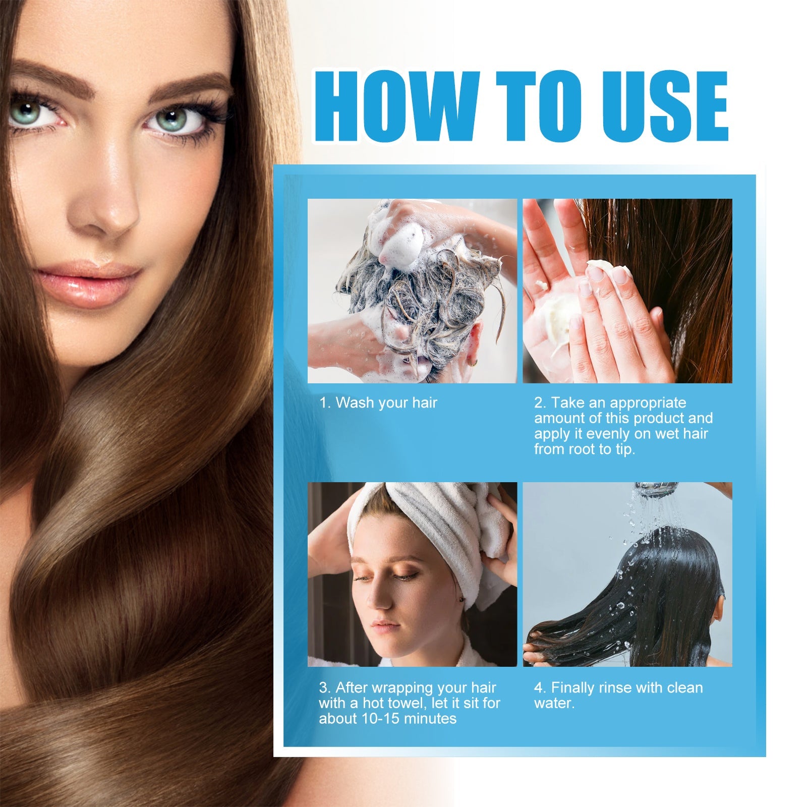 Moisturizing And Smooth Hair Mask, Repair Dry Hair, Split Hair, Smooth, Smooth And Moisturizing Hair Mask