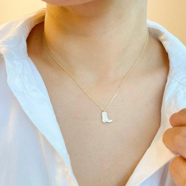 Glam Cow Girl Boot Necklace - Gifts for You 'n Me