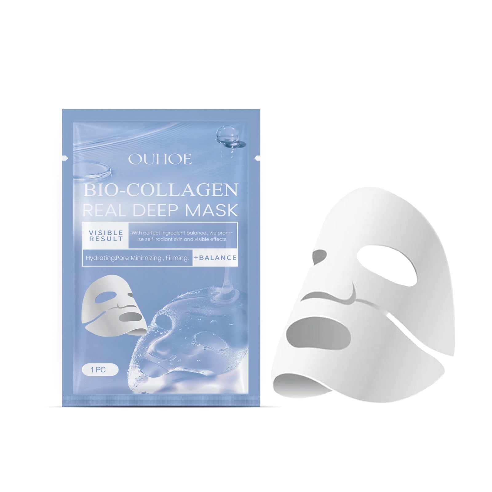 Bio-Collagen Real Deep Mask, It Moisturizes Moisturizing Anti-Wrinkle Fade Out Fine Lines Smooth White Chun Water Skin Mask