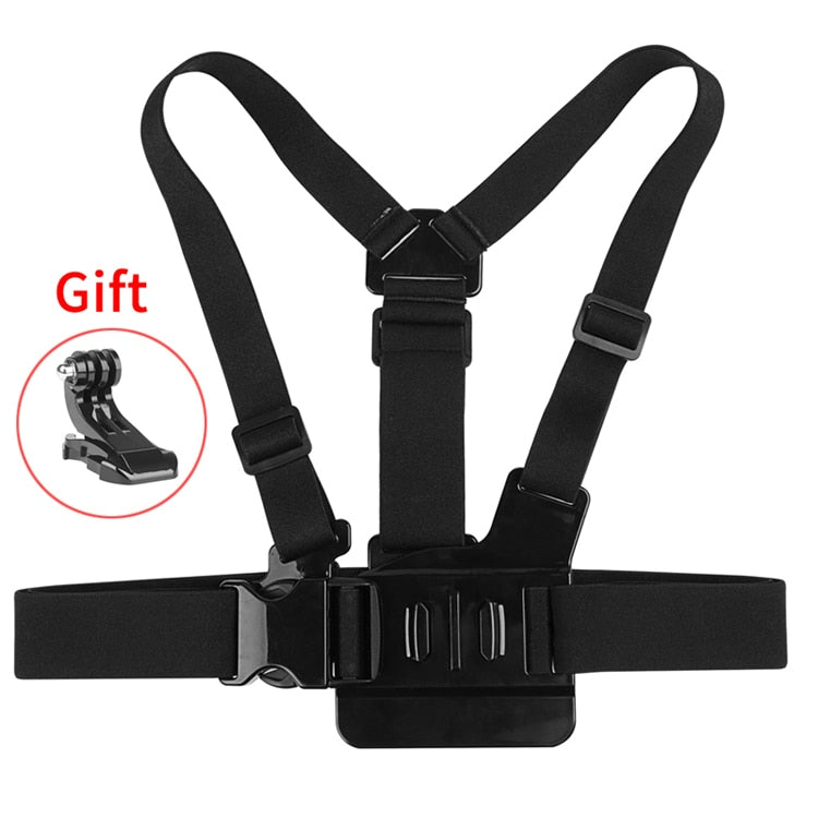 SHOOT Adjustable Harness Chest Strap Head Strap Belt for GoPro Hero 9 8 7 5 Black Xiaomi Yi 4K Sjcam Sj4000 Go Pro 7 8 Accessory