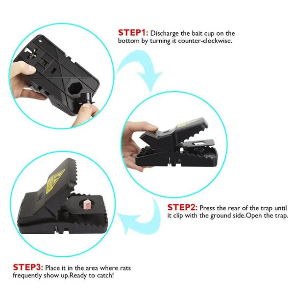 Black Reusable Plastic Mouse Trap Traps Rodent Catcher Home Mousetrap Killer Mouse Snap Traps Rodent Catcher